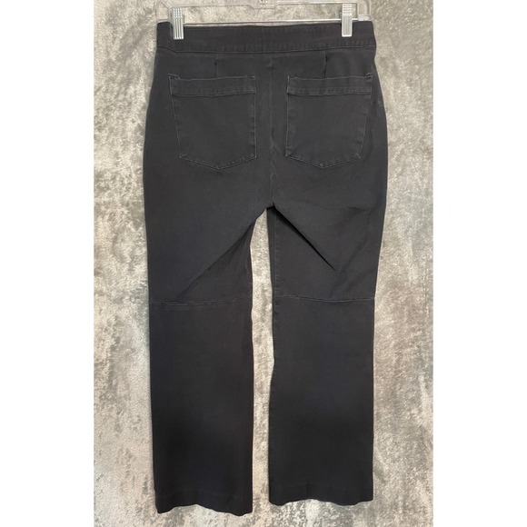 Spanx on the go kick crop flare pants small black pull on stretch comfort career - Picture 3 of 9